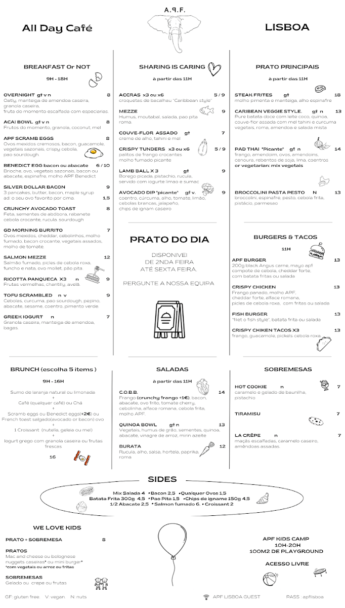 Menu A.p. F. Cafe & Restaurant-1
