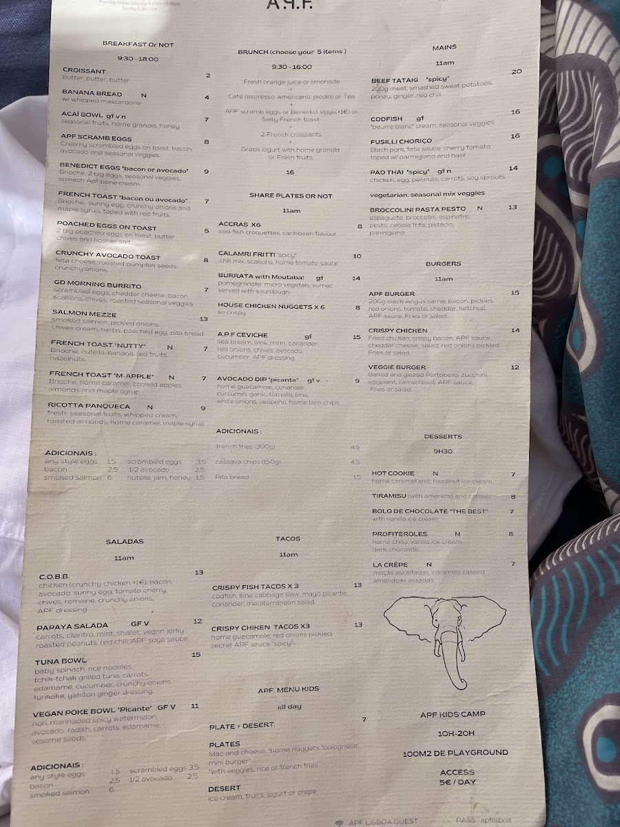 Menu A.p. F. Cafe & Restaurant-5