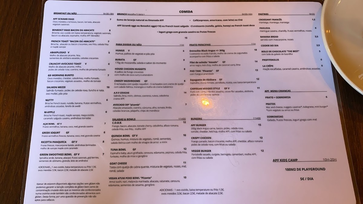 Menu A.p. F. Cafe & Restaurant-7