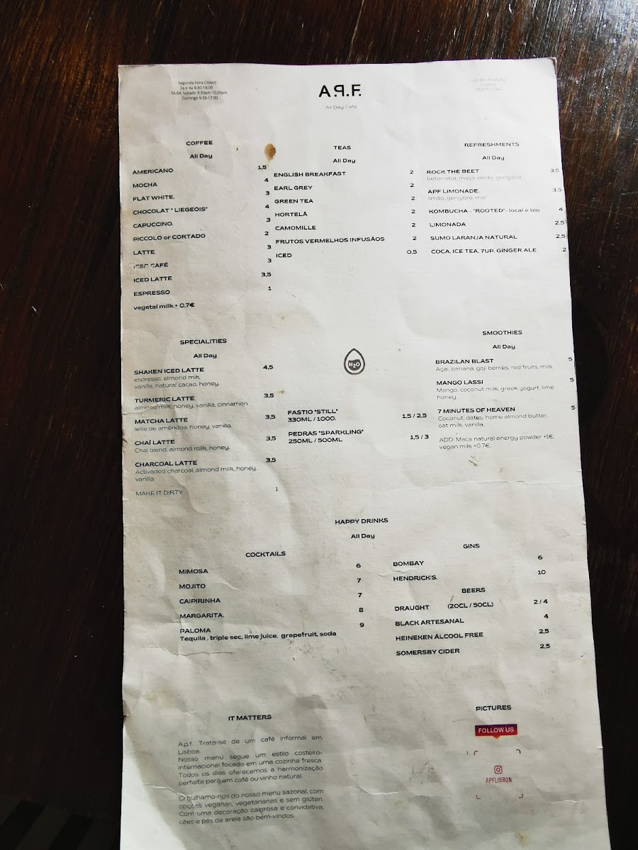 Menu A.p. F. Cafe & Restaurant-9